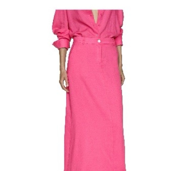 Mango Dresses & Skirts - Mango Hot Pink Maxi Skirt with Matching Waist Belt